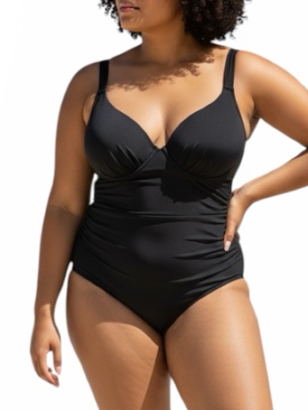 NWT Miraclesuit Miradonna Classic Black One-Piece Swimsuit Women’s Size 18